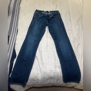 Abercrombie & Fitch - Dark Blue Women's Slim Straight Jeans